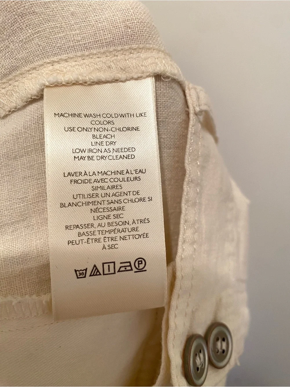 PILCRO BY ANTHROPOLOGIE Beachy Tidal Cargo Denim Shorts Size 32 Cream - Picture 10 of 10